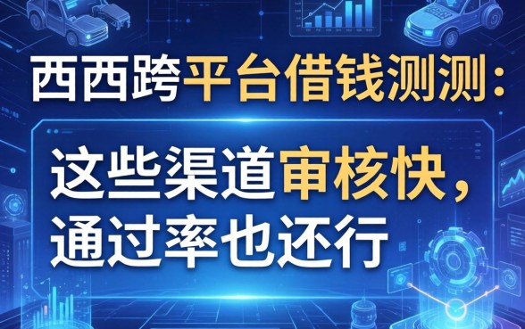 西西跨平台借钱实测：这些渠道审核快，通过率也还行
