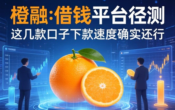 橙子借钱平台实测：这几款口子下款速度确实还行
