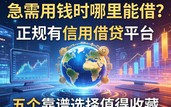 急需用钱时哪里能借？正规有信用借钱平台有哪些？这五个靠谱选择值得收藏