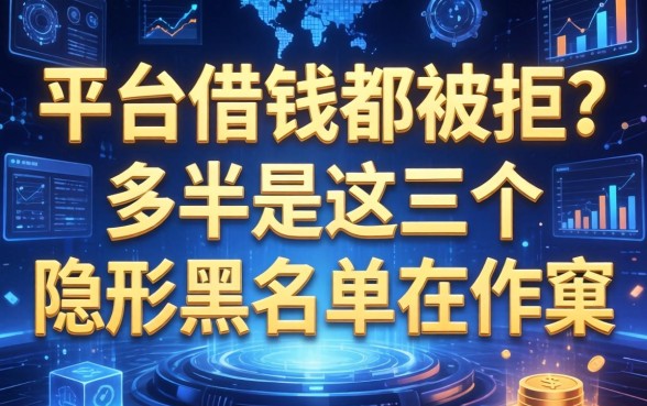 平台借钱都被拒？多半是这三个隐形黑名单在作祟