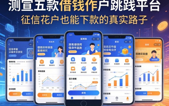 实测五款借钱软件跳转平台，征信花户也能下款的真实路子