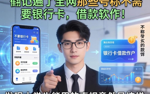 我翻遍了全网那些号称不需要银行卡的借款软件，发现大学生能用的真相竟然是这样