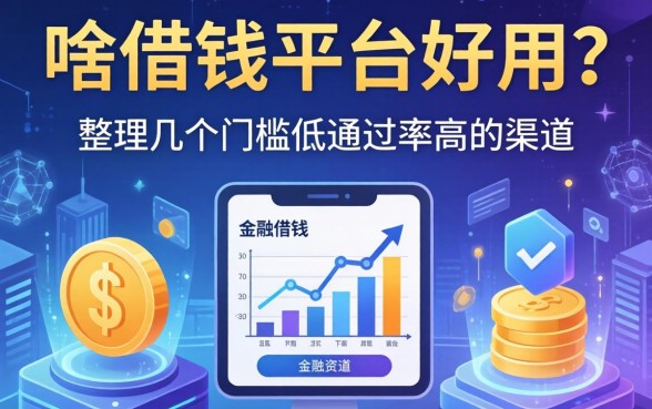 啥借钱平台好用？整理几个门槛低通过率高的渠道