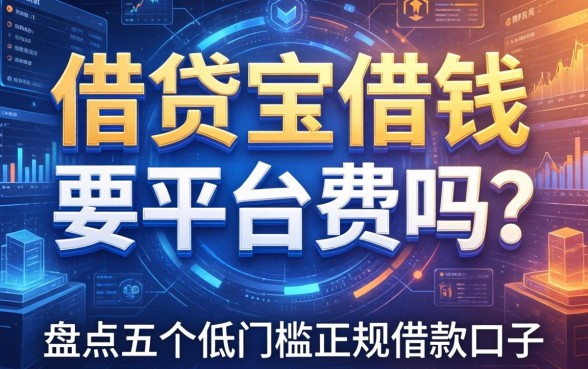 借贷宝借钱要平台费吗？盘点五个低门槛正规借款口子