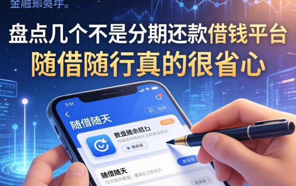 盘点几个不是分期还款的借钱平台，随借随还真的很省心