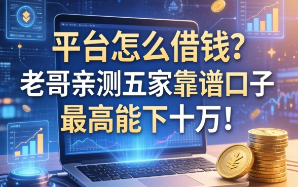 在平台怎么借钱？老哥亲测五家靠谱口子，最高能下十万！