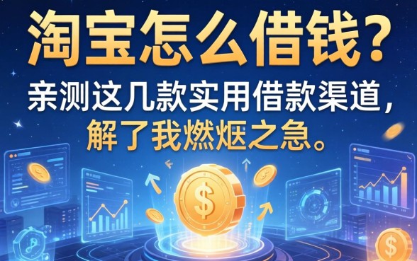淘宝怎么借钱？亲测这几款实用借款渠道，解了我燃眉之急