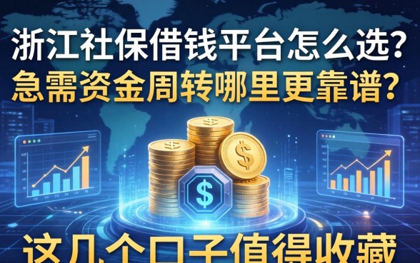 浙江社保借钱平台怎么选？急需资金周转哪里更靠谱？这几个口子值得收藏