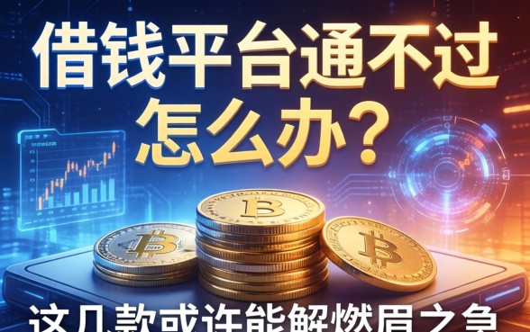 借钱平台通不过怎么办？这几款或许能解燃眉之急