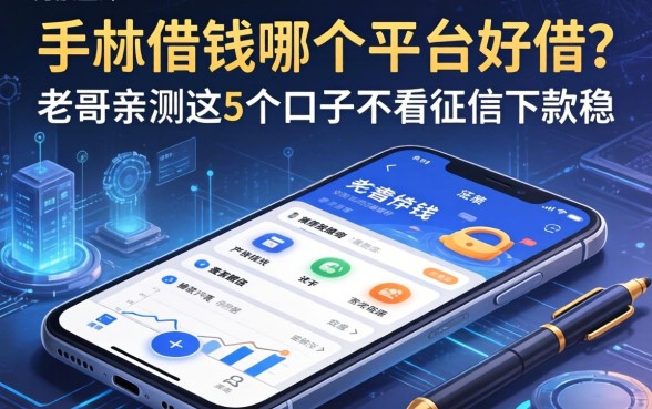 手机借钱哪个平台好借？老哥亲测这5个口子不看征信下款稳