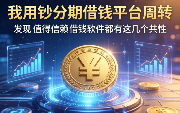 我用钞分期借钱平台周转，发现值得信赖的借钱软件都有这几个共性
