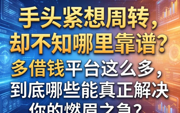 手头紧想周转却不知哪里靠谱？多借钱平台这么多，到底哪些能真正解决你的燃眉之急？