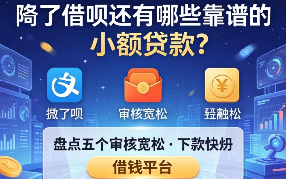 除了借呗还有哪些靠谱的小额贷款？盘点五个审核宽松、下款快的借钱平台
