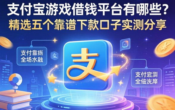 支付宝游戏借钱平台有哪些？精选五个靠谱下款口子实测分享