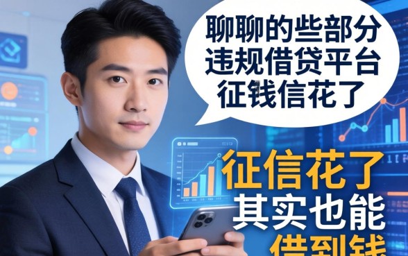 聊聊那些部分违规借钱平台，征信花了其实也能借到钱