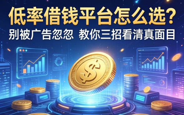 低率借钱平台怎么选？别被广告忽悠，教你三招看清真面目