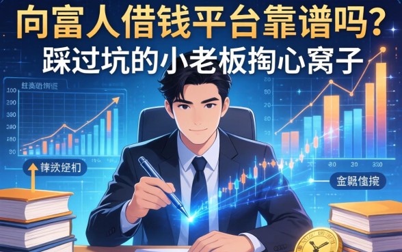 向富人借钱平台靠谱吗？一个踩过坑的小老板掏心窝子