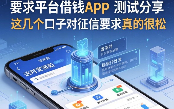 手机平台借钱App实测分享：这几个口子对征信要求真的很松