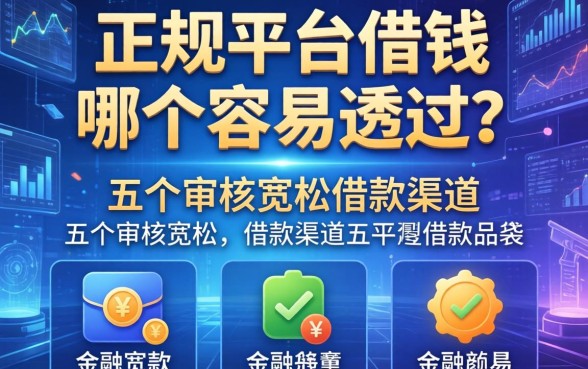 正规平台借钱哪个容易通过？分享五个审核宽松的借款渠道