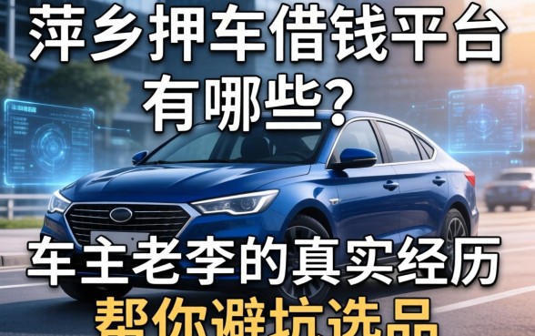 萍乡押车借钱平台有哪些？车主老李的真实经历帮你避坑选品