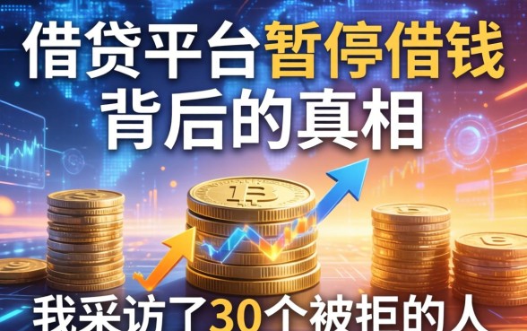 借贷平台暂停借钱背后的真相：我采访了30个被拒的人