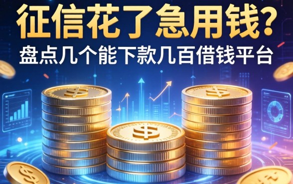 征信花了急用钱？盘点几个能下款的几百借钱平台