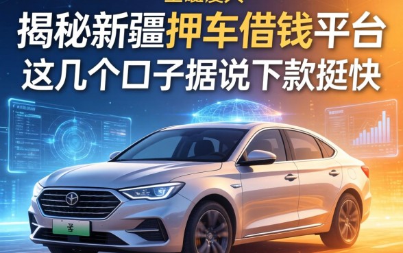 揭秘新疆押车借钱平台：这几个口子据说下款挺快