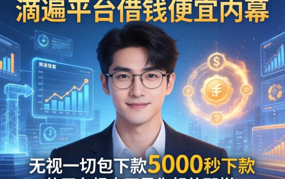 我翻遍了滴滴平台借钱便宜的内幕，发现无视一切包下款5000秒下款的平台根本不是你想的那样