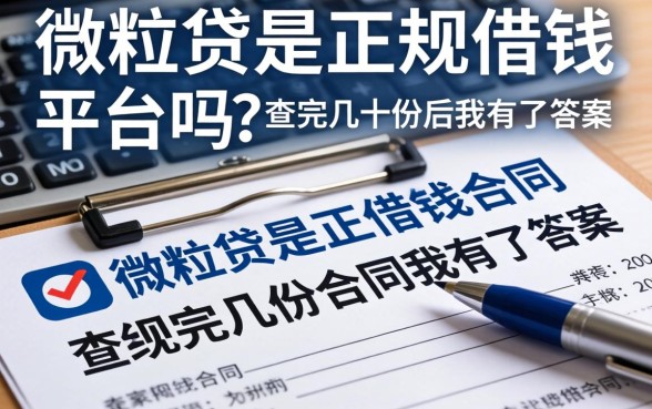 微粒贷是正规借钱平台吗？查完几十份合同后我有了答案
