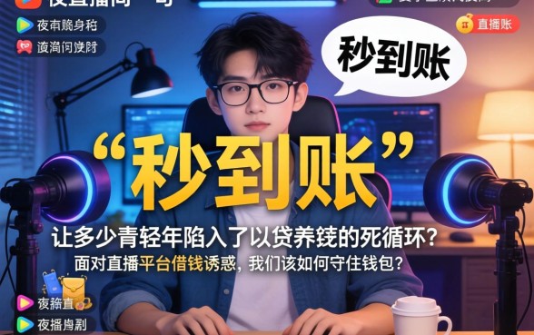 深夜直播间里的一句“秒到账”，让多少年轻人陷入了以贷养贷的死循环？面对直播平台借钱的诱惑，我们该如何守住钱包？