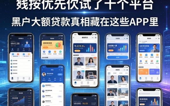 我按优先级试了十个平台，发现黑户大额贷款的真相藏在这些APP里