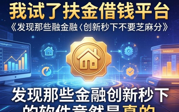 我试了扶金借钱平台，发现那些金融创新秒下不要芝麻分的软件竟然是真的
