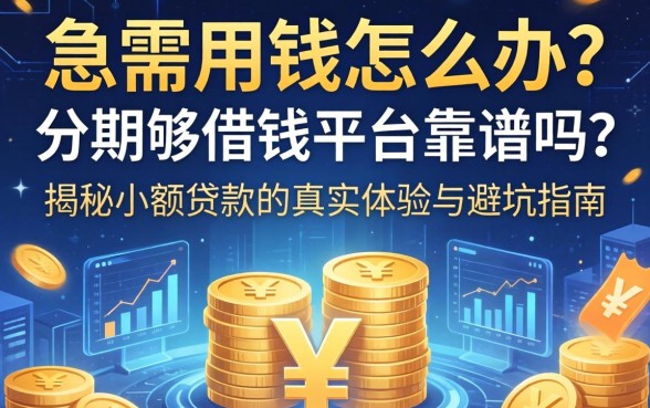 急需用钱怎么办？分期够借钱平台靠谱吗？揭秘小额贷款的真实体验与避坑指南