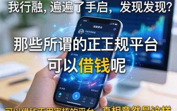 我翻遍了手机，发现那些所谓的正规平台可以借钱呢和可以借钱不用审核的平台，真相竟然是这样