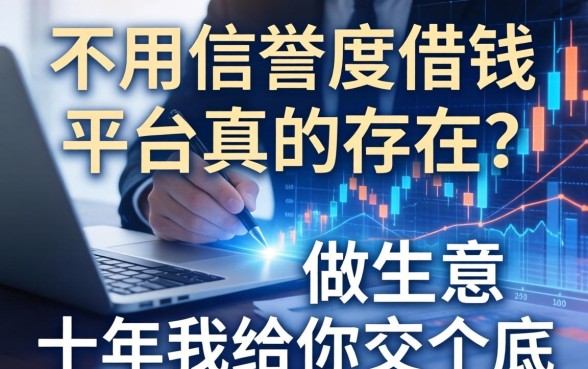 不用信誉度借钱的平台真的存在？做生意十年我给你交个底