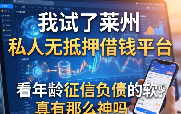 我试了莱州私人无抵押借钱平台，不看年龄征信负债的软件真有那么神吗