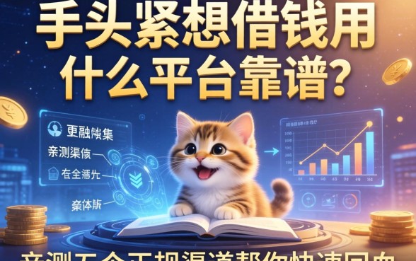 手头紧想借钱用什么平台靠谱？亲测五个正规渠道帮你快速回血