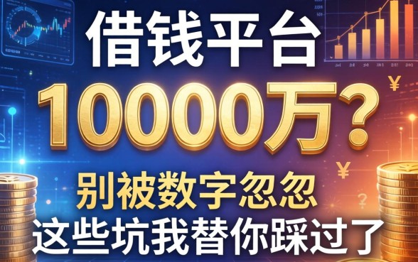 借钱平台10000万？别被数字忽悠，这些坑我替你踩过了