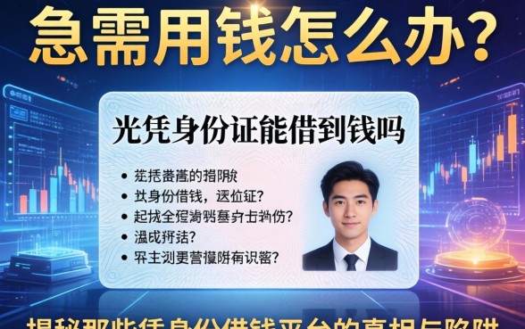 急需用钱怎么办？光凭身份证能借到钱吗？揭秘那些凭身份借钱平台的真相与陷阱