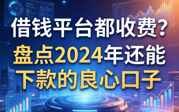 借钱平台都收费？盘点2024年还能下款的良心口子