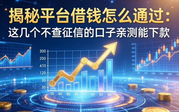 揭秘平台借钱怎么通过：这几个不查征信的口子亲测能下款