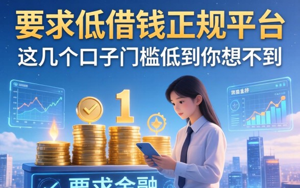 要求低借钱的正规平台：这几个口子门槛低到你想不到
