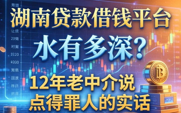 湖南贷款借钱平台水有多深？12年老中介说点得罪人的实话