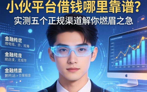 小伙平台借钱哪里靠谱？实测五个正规渠道解你燃眉之急