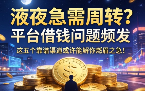 深夜急需周转？平台借钱问题频发，这五个靠谱渠道或许能解你燃眉之急！
