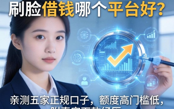 刷脸借钱哪个平台好?亲测五家正规口子,额度高门槛低,附真实下款经历