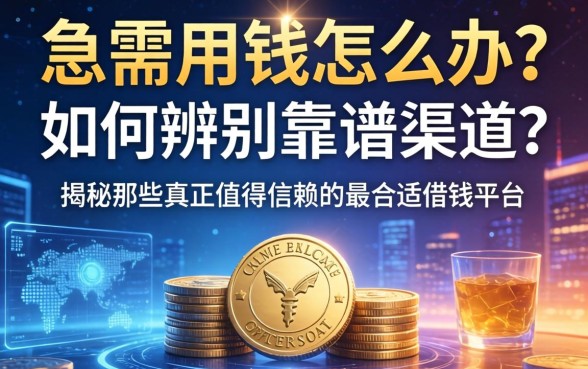 急需用钱怎么办？如何辨别靠谱渠道？揭秘那些真正值得信赖的最合适借钱平台