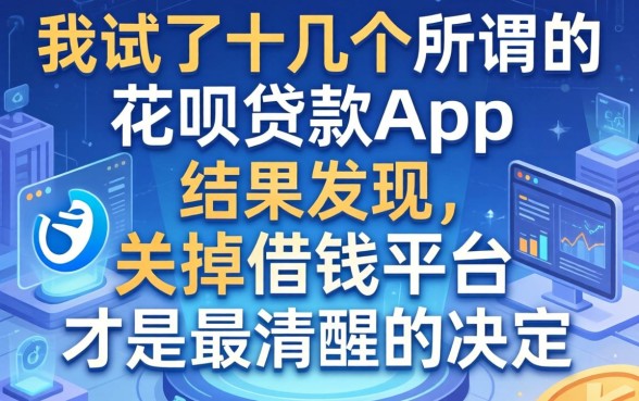 我试了十几个所谓的花呗贷款app，结果发现关掉借钱平台才是最清醒的决定
