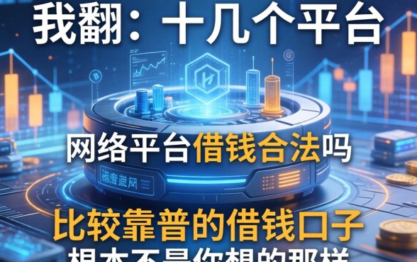 我翻了十几个平台，发现网络平台借钱合法吗和比较靠谱的借钱口子根本不是你想的那样