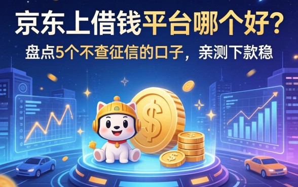 京东上借钱平台哪个好？盘点5个不查征信的口子，亲测下款稳